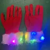 Party Supplies Christmas Santa Clause Gloves Glow In The Dark Costume Props Festival Luminous Hand Warmers