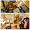 DIY Wooden Dollhouse Miniature Furniture With LED Light Kit Chinese Villa Doll Houses Assemble Toy for Children Girl Gifts Casa