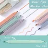 Pastel markeerstift set 12 stcs markeerstift met zachte beitel tip schoolbenodigdheden voor school college thuiskantoor