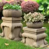 Decorative Plates Fence Flower Stand Decoration Garden Courtyard Outdoor Stone Stool Balcony Corridor Landscape Layout