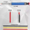 Metallfast snickare pennor Ställ in djuphål Mekanisk penna med påfyllningsledningar Markeringsverktyg Träbearbetning Deep Hole Marker Pen