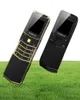 Novos telefones celulares de canto de ouro de luxo desbloqueado Dual SIM CARTO DO CELO DE AÇO SILENELY MP3 MP3 Bluetooth 8800 Golden ME5369046