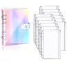 A6 Budget Binder Rainbow Loose Leaf Dossier Couvercle avec 12 PCS POCHES A6 REALLETS POUR LA CASSEUR PEPELLET PEPELLE PVC NOTAGE Protecteur