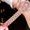 Wristwatches Fashion Women Diamond Watch Ladies Watches Casual Bracelet Crystal Quartz Wristwatch Relogio Feminino