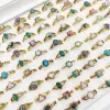 20/30 / 50pcs / lot anneaux de pin vintage pour femmes en gros mélange de style bohème
