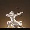 Blanc de Chine artes matiais figura ornamento kung fu wuxia estatuetas antigas espadachim da porcelana decoração neo-moderna