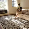 Carpets Romantic Garden French Retro Carpet Easy Care Large Size Living Room Intricate Floral Rug Perfect For Home Decor Foot Mat