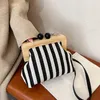 Umhängetaschen Frauen Clutch -Geldbörse für abendliche Party gestreiftes Muster Crossbody Bag Nischendesigner Modehandtasche