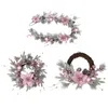 Decorative Flowers Artificial Christmas Wreath Farmhouse Door Ornaments Front Holiday Garland For Festival Home Garden