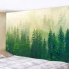 Nordic Mountains Misty Forest Psychedelic Scene Home Decor Tapestry Hippie Wall Hanging Boho Mandala Yoga Mat Room Wall Decor