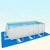 Tarps rettangolare tela tatro piscina telone telone per piscine fuori terra pavimento della piscina 274x274 cm