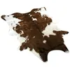 Tapis simulé motif de vache en peluche de tapis tapis à la maison coussin de sol à la maison