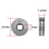 MIG Svetsningsmatningsrullstrådshjul 0,6 mm 0,8 mm 1,0 mm 25x7,4 mm Knurl K Groove för stål aluminiumflödesstrådssvetsning