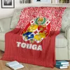 Couvertures Tonga Premium Blanket Arms avec des adultes / enfants imprimés en polynésiens 3D Sherpa en polaire portable imprimé 3D