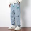 Jeans für Männer im Frühjahr 2024 Neues Oversie -Casual -Casual mit zusätzlicher dicker trendiger koreanischer Version der Jugend -Spring- und Herbstjeans