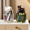 Storage Boxes Cute Pencil Pouches For Teens Rotating Makeup Brush Container Desktop Split Dresser Lipstick Construction Marker Holder