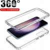 Voor Samsung Galaxy S23 Ultra Plus Case Dubbele zijde 360 Vollichaam Clear TPU -hoes voor Samsung S 23 S23ultra S23Plus Siliconen Case