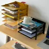 Organize facilmente seu escritório com clique em várias camadas A4 Rack de armazenamento Maximize Space Packable Desktop Magazine Storage Rack