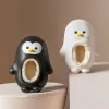 طفل Kawaii Penguin Slippers عائلة أحذية داخلية الأم الأطفال مقاوم للماء الفراء متسكع