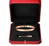 pulseira de amor com chaves de fenda de jóias de jóias rosa -rosa platina de platina 4 bracelets de diamantes para casais GI7958737