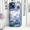 Claude Monet Art Water Lilies Aesthetic Phone Case For iPhone 15 14 13 12 11 Pro Max Mini XS X XR SE 7 8 Plus Clear Soft Cover