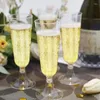 Tasses jetables Paies 20 Pack Plastic Champagne flûtes verres de vin transparent pour fête
