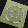 Green Emalj set lyxiga smycken halsband designer halsband mode hängen födelsedag närvarande
