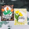 Alinacutle Metal Cutting Die Cut 3d Tulip Flower Scrapbooking Paper Craft Album Modelo de cartão artesanal Corte