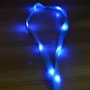 Przenośne LED Light Light Up Szyjka Flashing Cruise Smyczowe Uchwyt Kreka Zakład identyfikator Wiszący koronkowy lina hurtowa 82 cm