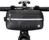 Storage Bags Handlebar Bag For Bicycle Waterproof Frame Front Mountain Bike With Shoulder Strap Cycling (Black)