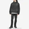 OEM Custom 100% katoenen gebleekte gewassen groothandel oversized pullover bijgesneden Jean denim hoodie jas voor mannen