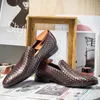 Chaussures décontractées 2024 hommes mocassin en cuir conduisant des mocassins oxfords mocassins italien pour