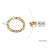 Pulseira de pulseira de pulseira Miami Chain Bracelet Brasalets de aço inoxidável para homens de 3 a 11 mm Braslet Jewelry Presente para ele 24411