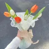 Embrulho de presente 28cmx4m onda de onda Florist Bouquet Packaging Flower embrulhing Paper Pearl Edge Wedding Day's Day