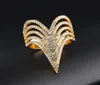 Anelli della banda della corona 18k oro oro a cinque strati Personalità Accessori designer di lusso per donne Festa nuziale anello di piastra grande J7284488