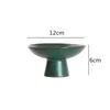 Plates Round High-leg Ceramic Plate Refreshment Tray Snack Fruit Salad Bowl Dinner Cake Pan Stand Dishes