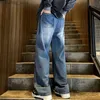 Jeans masculin jeans vintage pantalon de denim à rayures masculin s-3xl adolescents lavés streetwear streetwear beau Vaqueros hétéro américain en détresse l49