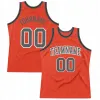 Aangepaste oranje stalen grijs-zwarte authentieke throwback basketball jersey 3D geprinte tanktops mannen persoonspersoonlijke team unisex top