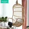 Custom outdoor balcony garden ins net red rattan chair basket villa Nordic hanging chair swing home hanging rocking chair