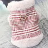犬のアパレル小さな綿パド服冬の秋のファッション温かいセーターペットかわいいハーネス子犬柄ベストヨークシャープードルポメラニアン