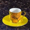 Mugs European-style Ceramic Coffee Cup High-end Luxury Afternoon Tea Teacup Household And Saucers Living Room Decoration