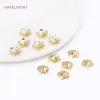 Capes de perles grandes en métal de 11 mm 18 carats en laiton plaqué en or CALAGE DE FLORIE DE FLORMES POUR MAISONS MAISONS DIY Boucles d'oreilles Résultats de perles de perles