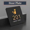 ACRYLIC Modern Door Places Shop Sinalize o número de logotipo personalizado para o restaurante Office Home Flats com Golden Dightal No.