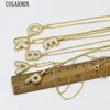 Chaînes 10pieces Belle zircone Ballon Letter Pendant Collier Gold plaqué Alphabet Women Chain Party Gift 52839