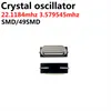 100шт 3,579545 МГц 22,1184 МГц Кварцевый кристаллический резонатор пассивный осциллятор HC 49S SMD