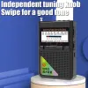 Spelare Portable Full Band Radio Mini FM/AM/SW -mottagare TF -kort/USB MP3 Musikspelare med 3,5 mm Jack High Sensitivity Recheble Radio