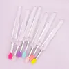 10pcs Solice à lèvres en silicone Brosse à lèvres Applicateur Clear Pandle Portable Poiglet Clean Microbrush Lipgloss Makeup Brush Brush Beauty Tool