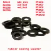 10pcs/Los M2 M2,5 M3 Schwarzer Gummi Flachdichtung O-Ring Dichtung Waschmaschinenring Klempner Wasserhahnschlauch Waschmaschinen Ringe