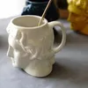 Mugs Coffee Cup Apollo Sculpture Chocolate Stor kapacitet för huvudmuggdroppe