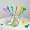 Bunte Sommersaft -Getränk -Getränke Flamingo Cocktail Swizzle Sticks Drink Muddler für Hawaiian Strand Geburtstag Hochzeitsdekoration